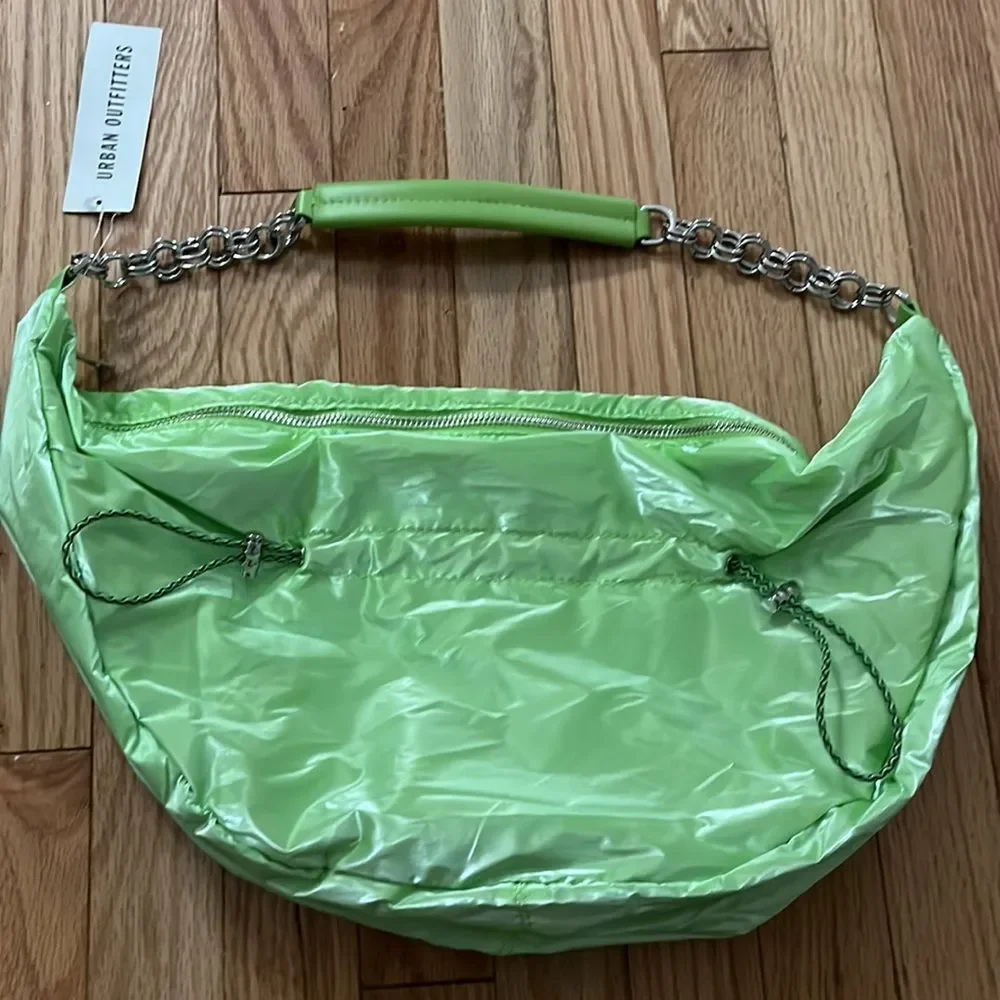 NWOT Urban Outfitters Neon Green Crescent Purse